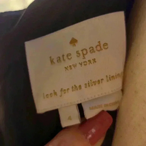 NWOT Kate Spade Black Tiger Lily Applique Fit & Flare Dress sz 4 - Picture 14 of 16
